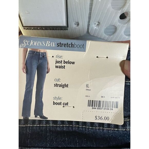 St John’s Bay *Stretch * Bootcut * Straight Jeans Sz 8 Long NWT - Picture 4 of 10